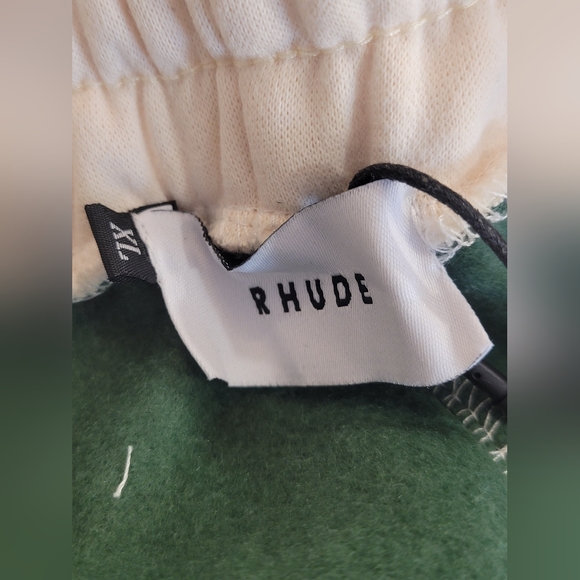 Inspired Rhude Green and Cream Sweatpants - Picture 4 of 5